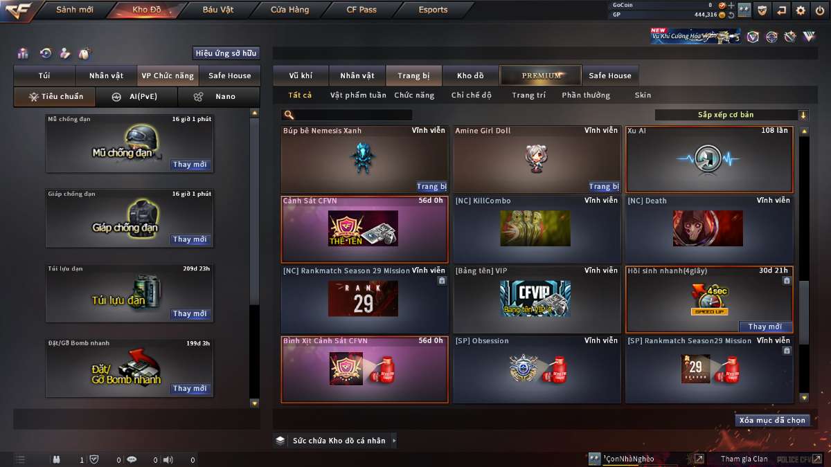 shop acc cf uy tin gia re